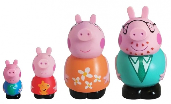 Набор игрушек для ванной Перо Семья Свинки Пеппы 122258