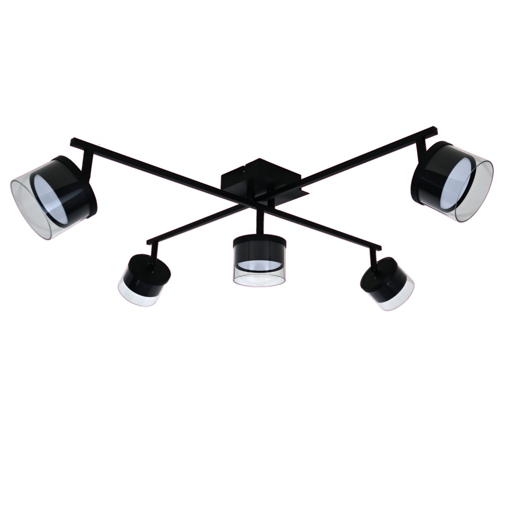 Люстра потолочная Victoria Lighting 5x12 Вт GX53 черный Often/PL5 black