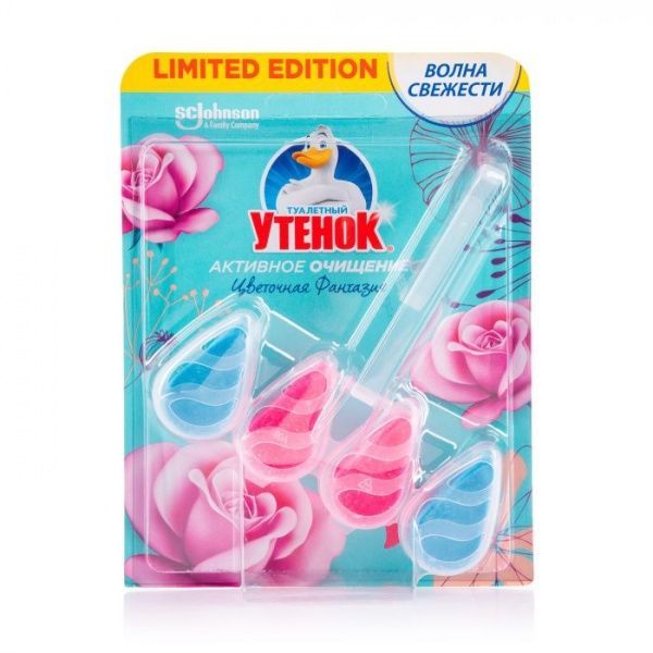 Туалетний блок Туалетный утенок Квіткова фантазія 38,6 г 