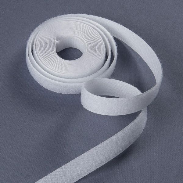 Лента-липучка Велкро пришивная мягкая белая, 20 мм
