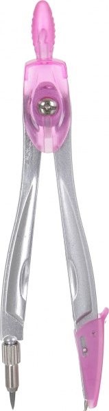 Циркуль металевий в компактному рожевому футлярі Nota Bene