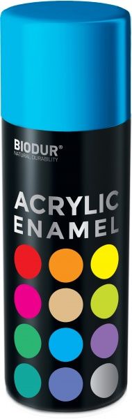 Эмаль акриловая Biodur RAL 5015 голубой высокий глянец 400 мл