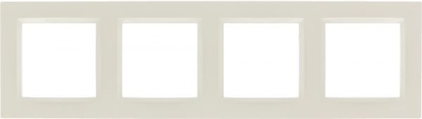 Рамка четырехместная Simon SIMON10 универсальная кремовый CR4/41