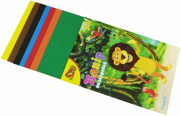 Папір кольоровий А4 14 аркушів 7 кольорів Olli