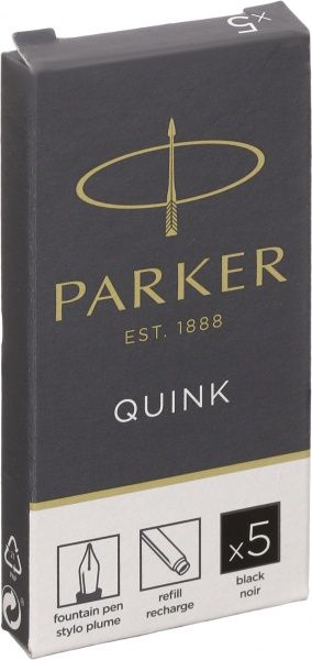 Набор картриджей Quink 5 шт черный 11 410BK Parker