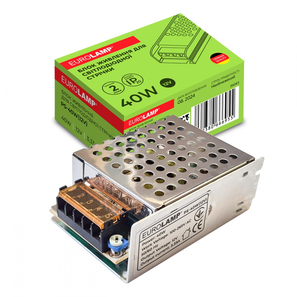 Блок питания Eurolamp 40 Вт IP20 PS-40W(12V)