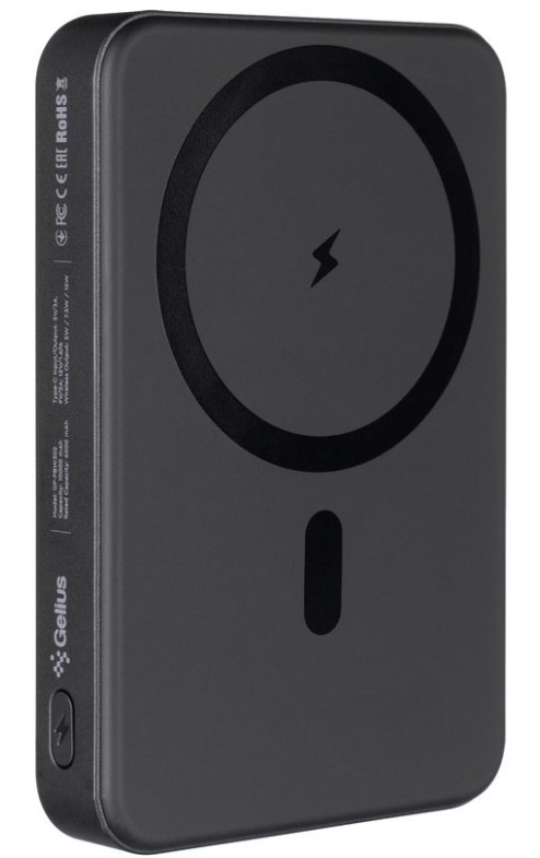 Повербанк Gelius HOLDIX Magnetic Wireless Charge 15W GP-PBW302 10000 mAh black (00000100988)