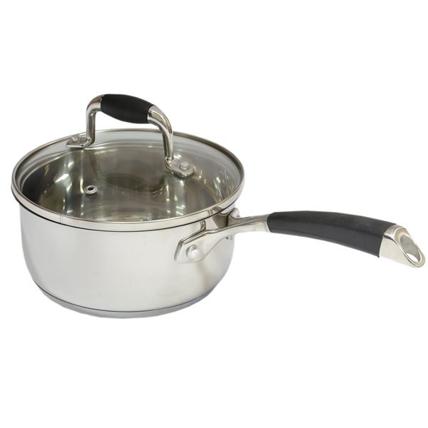 Ківш з нержавіючої сталі з кришкою 1.3 л