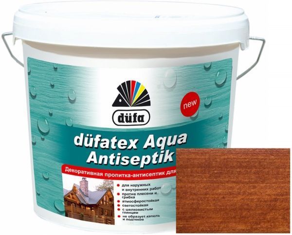 Пропитка Dufa dufatex Aqua Antiseptik каштан шелковистый глянец 10 л