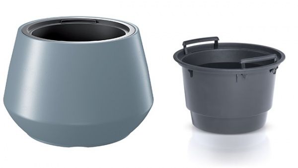 Горшок для цветов Prosperplast Heos 436х299 мм круглый светло-серый 
