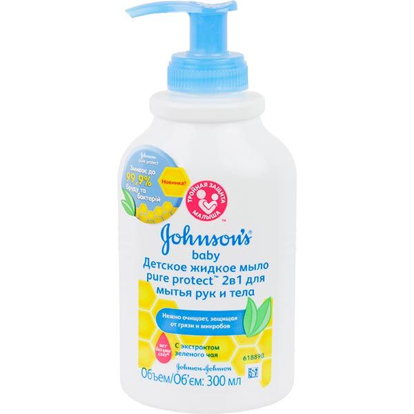 Жидкое детское мыло Johnson's Baby Pure Protec 2 в 1 300 мл