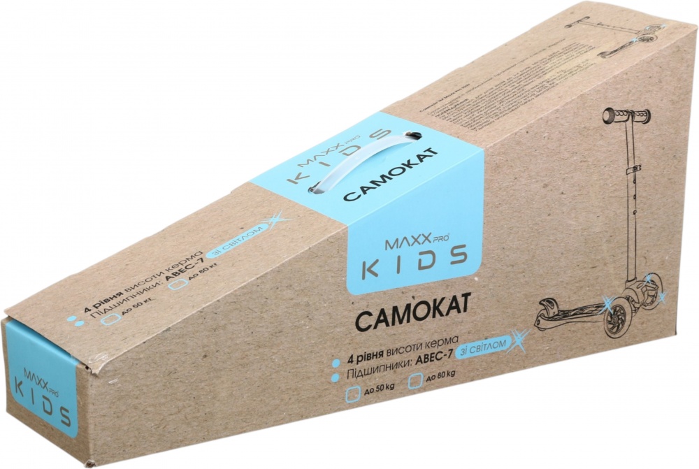 Самокат MaxxPro kids разноцветный принт LS306C /maxi/circle printing