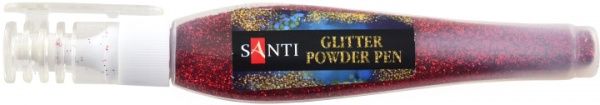 Ручка Santi с рассыпным глиттер красная 10 г 411750 
