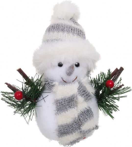 Декорация новогодняя подвеска Снеговик 13 см EPI-LX2018-1620 