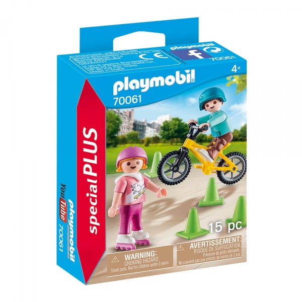 Конструктор Playmobil Діти на велосипеді і роликах 70061 6336479