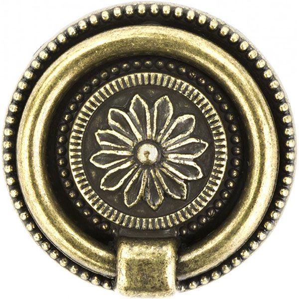 Мебельная ручка античная латунь REI 2008.38