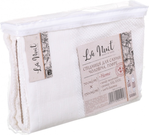 Юбка для сауны Гофре XXL-XXХL 70x170 см молочный La Nuit 