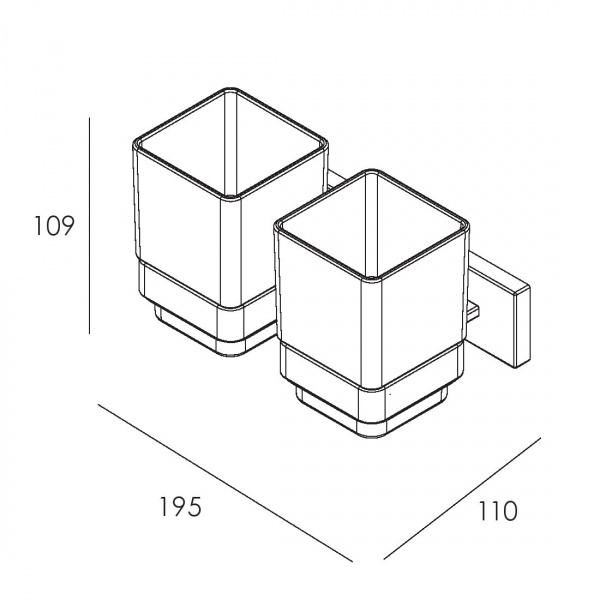 Склянка Imprese Bilovec 122255 подвійна хром