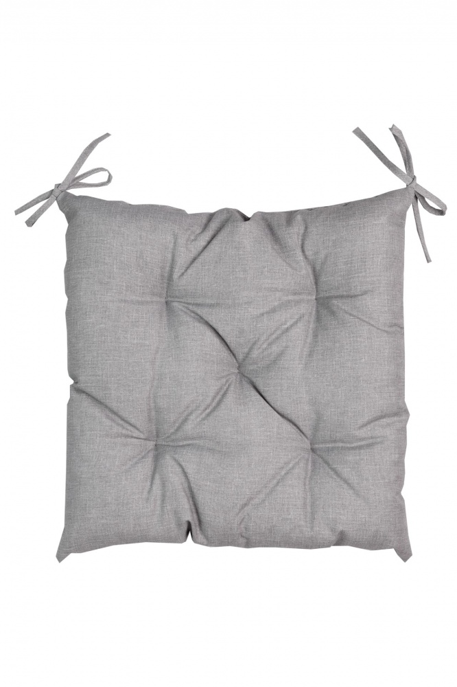 Подушка на стул 40х40 Листья серый однотон Прованс