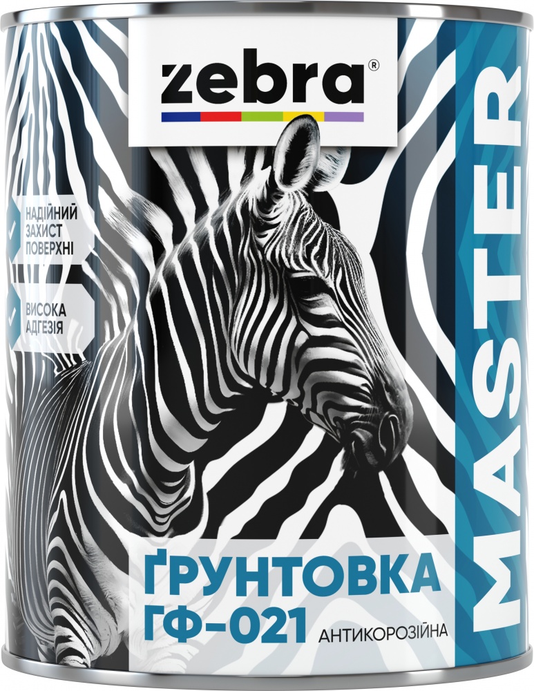 Грунтовка антикорозийная ZEBRA MASTER красно-коричневый мат 2,6кг