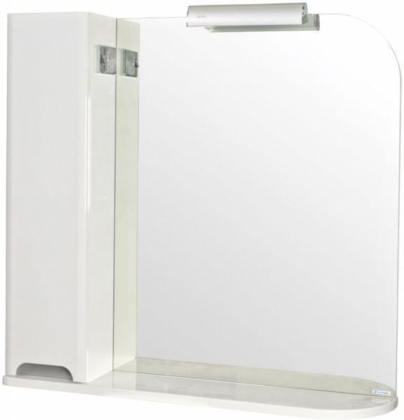 Зеркало со шкафчиком Aqua Rodos Бостон 85 шкафчик слева 