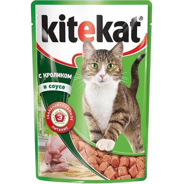 Корм Kitekat с кроликом в соусе 100 г 
