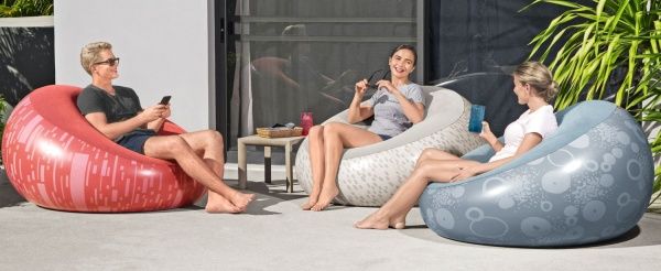 Кресло надувное Bestway 122х122 см в ассортименте