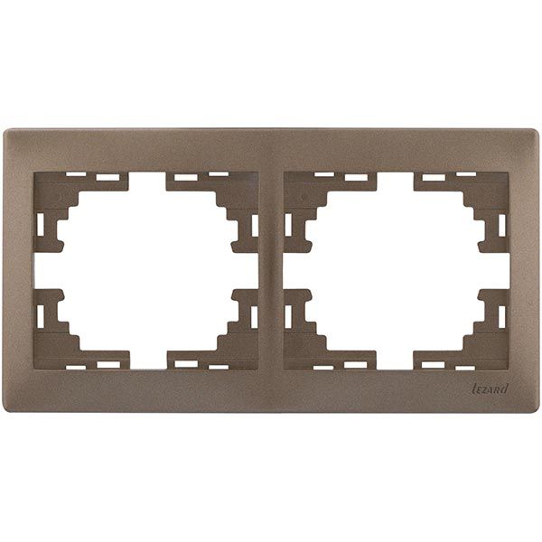 Рамка двухместная Lezard MIRA горизонтальная светло-коричневый 701-3100-147