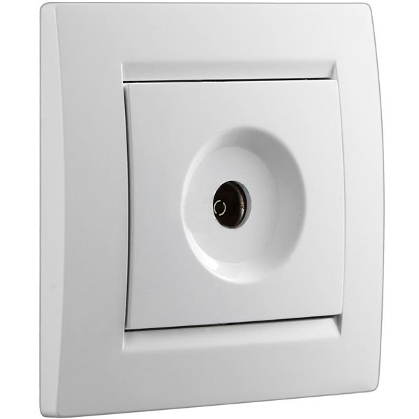 Розетка TV прохідна UP! (Underprice) One білий 706-0202-129