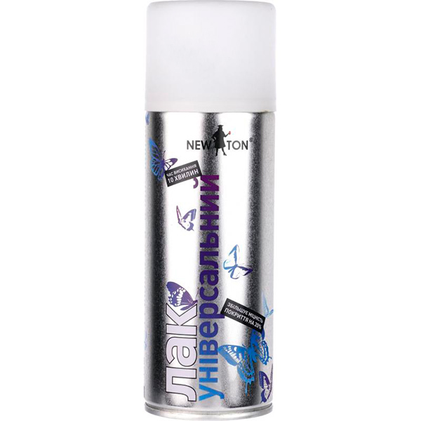 Лак аэрозольный New Ton универсальный матовый бесцветный мат 400 мл