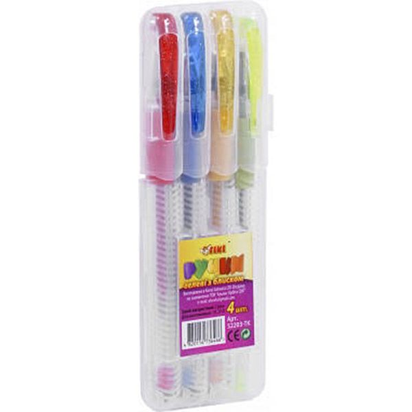 Ручка гелевая Tiki TK-52203 с блестками 4 шт