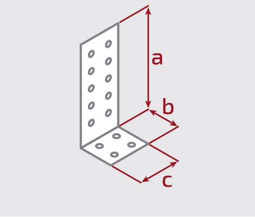 Уголок перфорированный Profstal ассиметричный 100x60x40 мм 1,8 мм (1шт.)