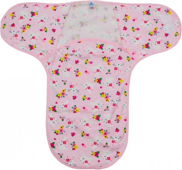 Пеленка-кокон Minikin и шапочка д/д 22910156-62 розовый с принтом 