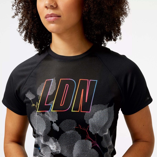 Футболка New Balance LONDON ED PRINTED IMPACT RUN WT31263DBM р.XS чорний