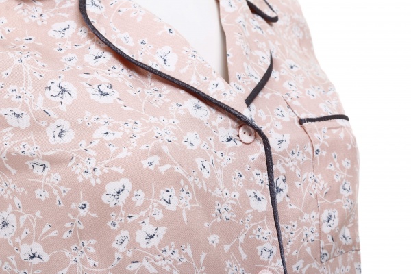 Жакет Trio жіночий BIZE принт квіти з коротким рукавом р. L персиковий