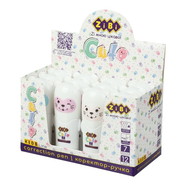 Корректор-ручка ZiBi ZB.2902 с металлическим кончиком 7 мл