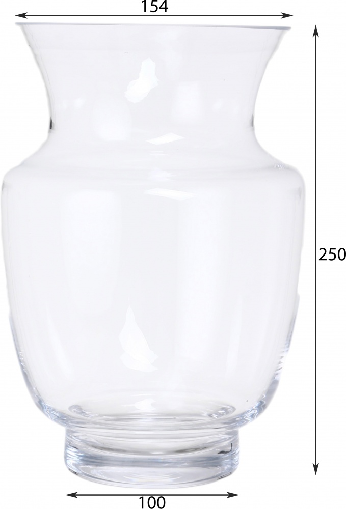 Ваза стеклянная Wrzesniak Glassworks Aura 25 см прозрачная 17-10404A