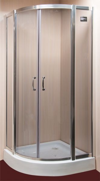 Душевая кабина Korra К-225 100x100 профиль хром, стекло графит