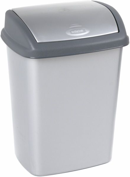 Відро для сміття Curver Dominik сріблясте 10 л срібний 5312