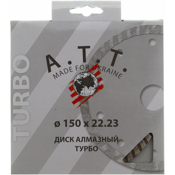 Диск алмазний відрізний A.T.T.  150x2,2x22,2 граніт камінь бетон 4310011