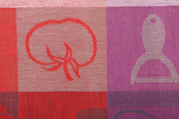 Рушник кухня 49x70 см Білоруський льон червоний 