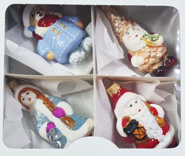 Набор елочных игрушек формовая №4 11 см 4 шт./уп. 