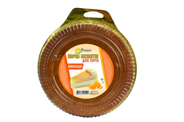 Коржи для торта ТМ Домашні продукти Ванильные светлые 400 г