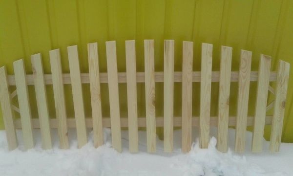 Парканчик садовий 500x1200 мм ясен/дуб