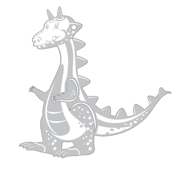 Декорация Дракон маленький Новогодний 1 9х10х0,3 см DRGNL1