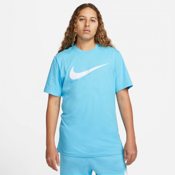 Футболка Nike M NSW TEE ICON SWOOSH DC5094-442 р.2XL блакитний