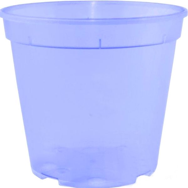 Горщик дренажний Алеана круглий 0,55л фіолетовий прозорий (114070) 