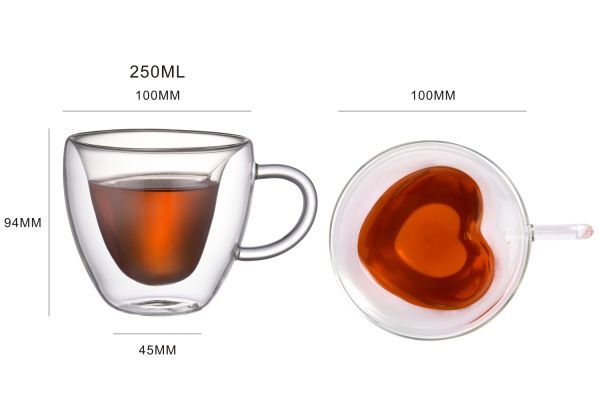 Набор чашек Heart 250 мл 2 шт. Flamberg Smart Kitchen