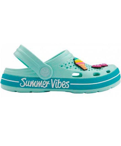 Сабо Coqui 6423 Lt. Mint/Turquoise Summer + Amulet р.EUR 26/27 бирюзовый