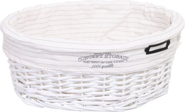 Кошик плетений Tony Bridge Basket з текстилем 34х26х15 см HQN20-1CD-4 